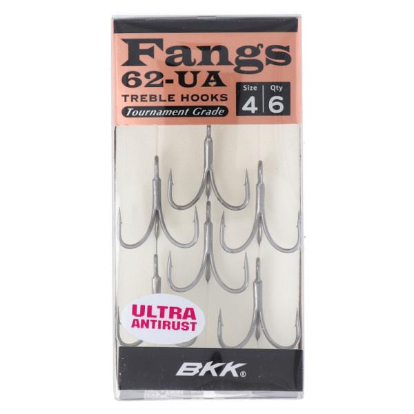 BKK  【UA(ウルトラアンチラスト)コーティングを採用】腐食に非常に強く、強度を長く保持。きめの細かなコーティングは貫通時の摩擦抵抗を最小限に抑制。 ●サイズ:#4 ●入数:6|【BKK】ソルトフィッシングにおける標準フック!線径2X(...