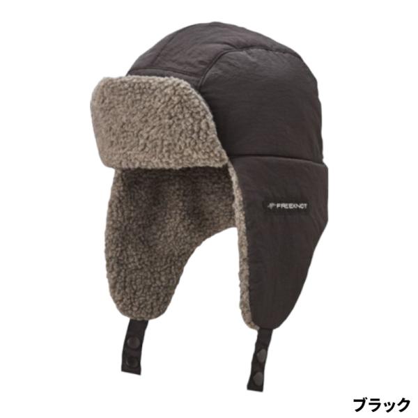 【アウトレット】 防寒キャップ フリーノット フォーオン フライトキャップ フリー ブラック Y3203