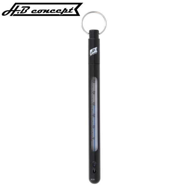 H.B コンセプト  ・0〜50℃まで計測可能。 ●サイズ:(本体)縦122×幅9.4mm ●素材:(本体)プラスチック、(リング)ステンレス|シンプルで見やすく軽量な釣り用水温計。取り付けに便利なステンレス製Oリング付き。中の液体は屋外で...