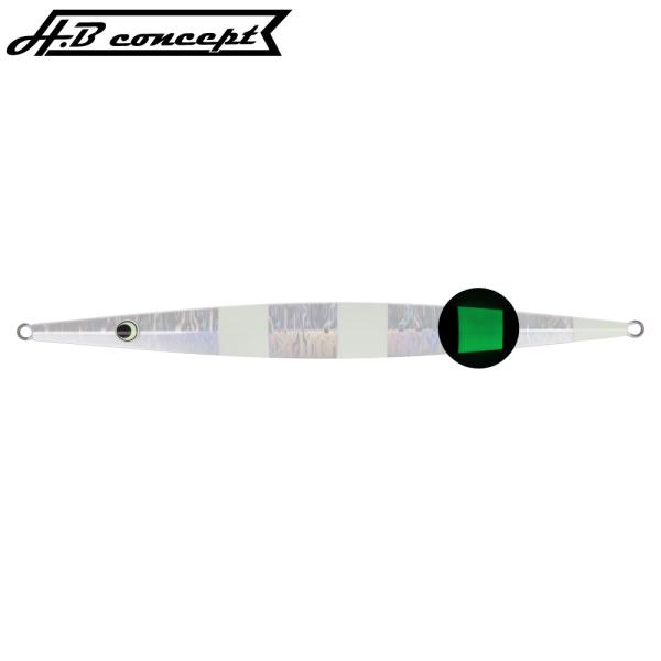 H.B コンセプト  ●カラー:ゼブラグロー ●サイズ:250g ●自重:250g ●目玉サイズ:10mm ●ブランド:H.B concept/H.B コンセプト ●釣り方、フィールド:ソルトルアー（オフショア） ●代表対象魚:ヒラマサ・カ...