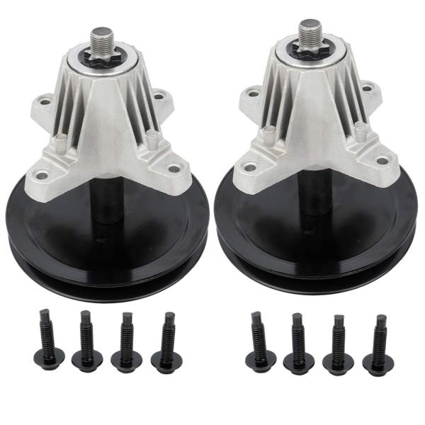 【並行輸入品】ECCPP Pack of 2 Spindle Assembly w/Pulley Bolt Lawn Mower Spindl