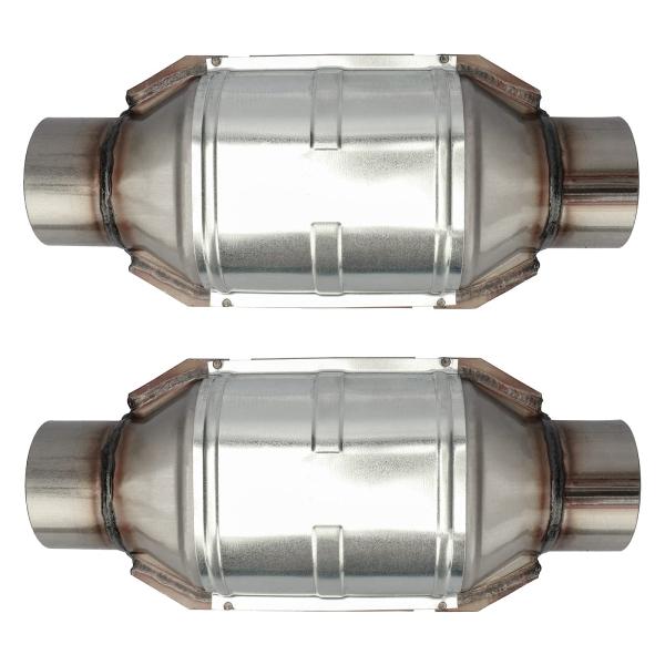【並行輸入品】MAYASAF【2パック】3インチ インレット/アウトレットユニバーサル触媒コンバーター 全長14インチ O2ポートなし (EPA
