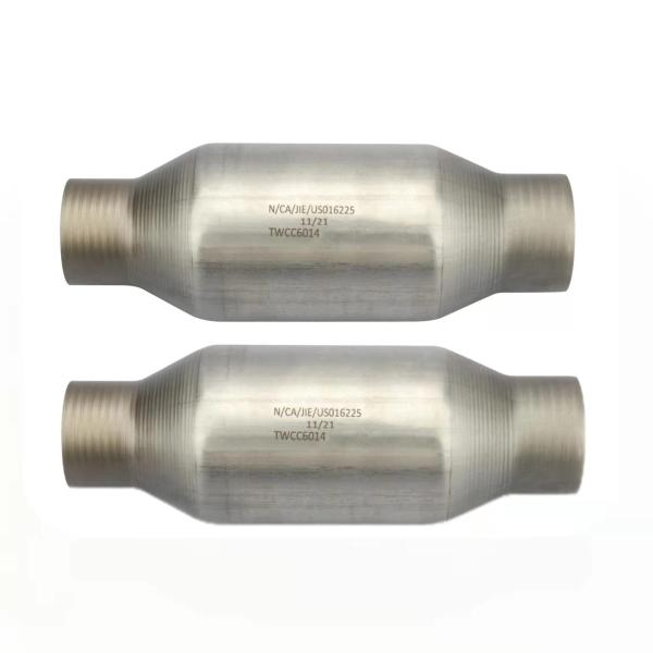 【並行輸入品】MAYASAF(マヤサフ) 【2個パック】 2.25インチ インレット/アウトレットユニバーサル触媒コンバーター O2ポート&ヒー