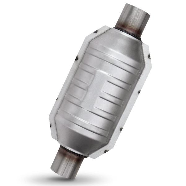 【並行輸入品】Airsnigi 2インチ インレット/アウトレット ユニバーサル触媒コンバーター O2ポート&ヒートシールド付き (EPA準拠)