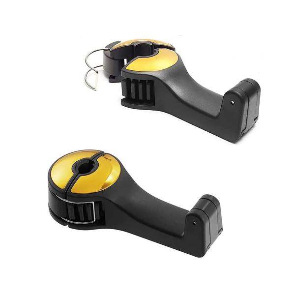 【並行輸入品】yuentoen 2イン1 カーシートフック 2個パック 車の後部座席ヘッドレストハンガー 360度回転 ヘッドレストフック 携帯