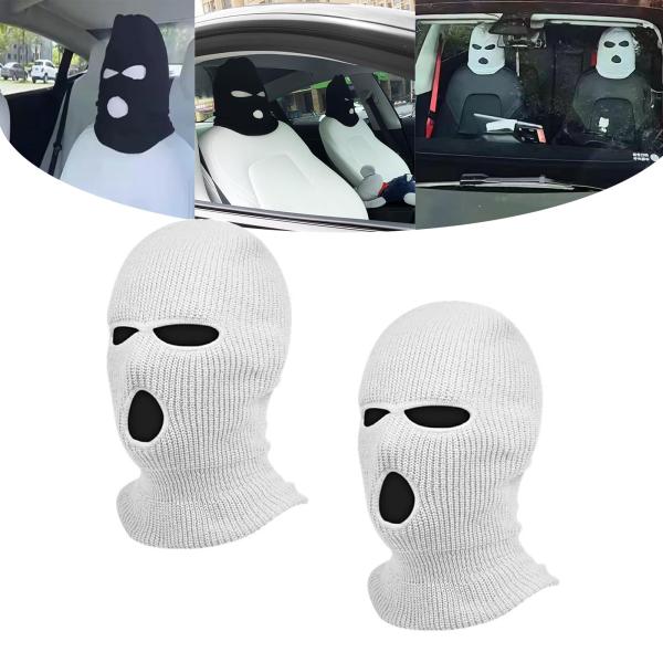 【並行輸入品】車用ヘッドレストカバー2点、ソフトファブリック通気性カーヘッドレストプロテクター、面白い帽子、車の装飾インテリアアクセサリー、スプ