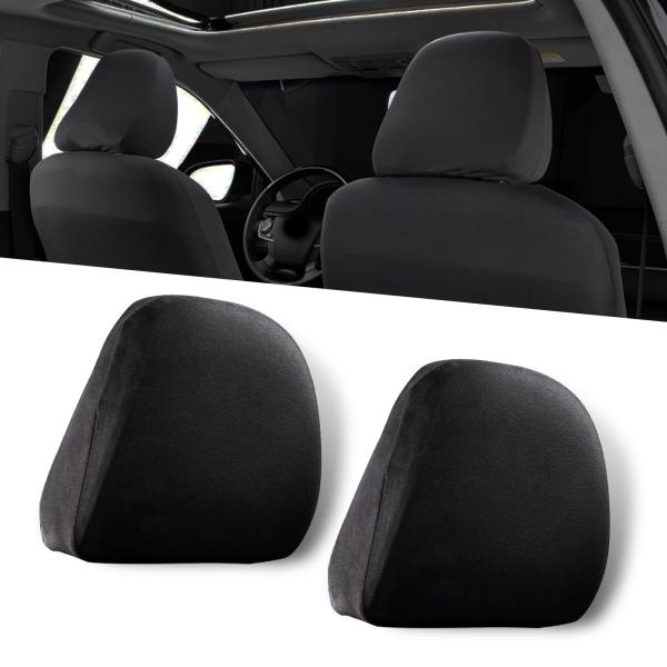 【並行輸入品】Civwesi Pack 2 Car 9インチ x 10.6インチ シートヘッドレストカバー 再利用可能 掃除可能 ヘッドレストプ