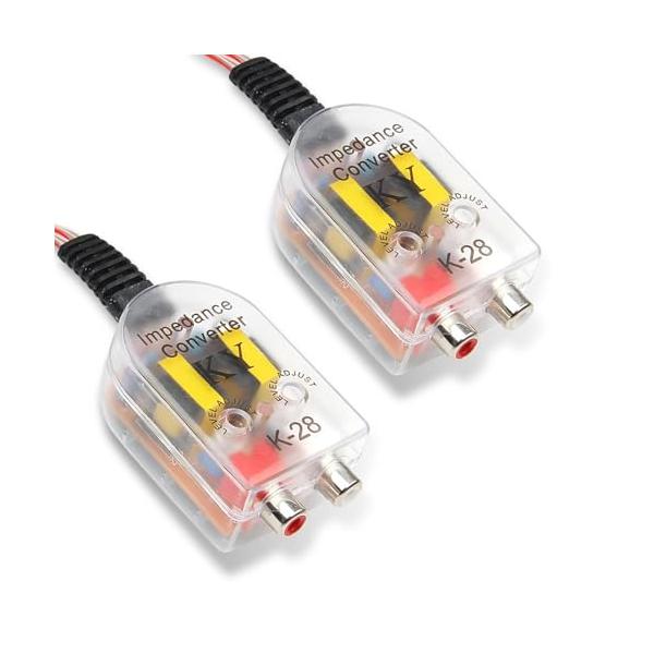 【並行輸入品】RCAラインコントロールオーディオ信号アダプターへのスピーカー出力、K 28 CDプレーヤー、高周波から低周波オーディオ配線ハーネ