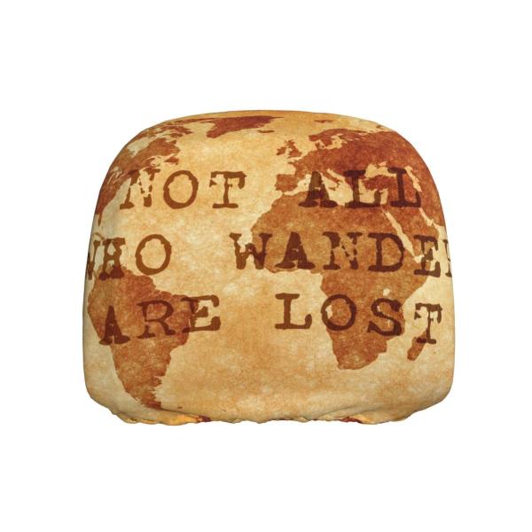 【並行輸入品】Salelf Not All Those Who Wander are Lost Car Headrest Covers 1 P