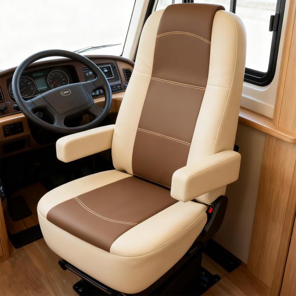 【並行輸入品】RVシートカバー キャプテンチェア 2パック ナッパレザー キャプテンチェアシートカバー クラスA RV用 カスタムフィット