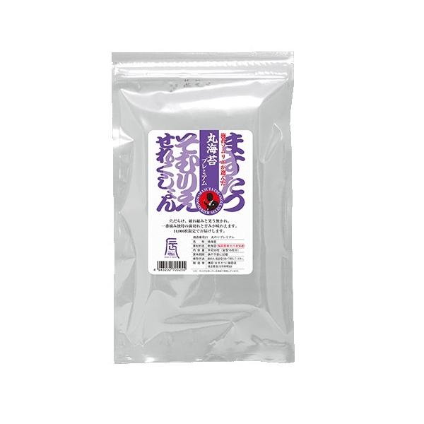 国内産焼のり「丸海苔プレミアム」。ひと口かめばサクッとほどけ、磯の香りと濃い旨みが広がる通好みの一枚です。【ご注意】今回ロットは、香り・旨みの良いやわらかな原料を使っているため、穴や欠け、やぶれが多く、見た目のくずれが目立ちますが、品質には...