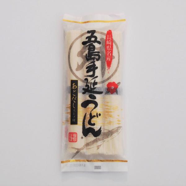 内容量 ： 270g・五島うどん80ｇ×3束（袋）・うどんスープ10ｇ×3袋            原材料 ： 小麦粉、食塩、食用植物油(椿油)アレルギー ： 小麦、大豆保存方法 ： 常温賞味期限 ： 1年※開封後は早めにお召上がりください...