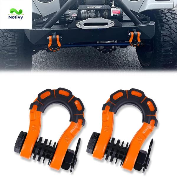 車 シャックル 牽引フック 8ton トレーラー ヒッチ フック Dリング 8トン牽引力 カート トラック オフロード キャンピング 保護カバー付き 防錆 救助 弓型