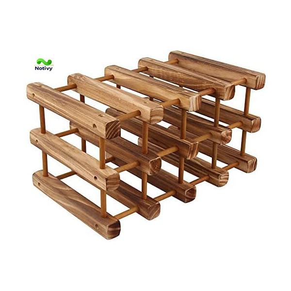 素材：木材、保管場所：ワイン12本、寸法：幅42.5cm×高さ22.5cm×奥行き26cmワインラックを使用すると、効率的かつスタイリッシュにワインを整理できます。 どんなスペースにも統合できます。各ステージには3本、最大12本まで収納でき...