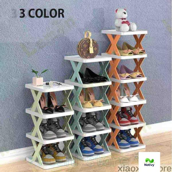 靴収納 靴置き棚 靴箱 下駄箱 スリム 省スペース おしゃれ 靴入れ ◆ スニーカー、サンダル、ビジネスシューズ、パンプスなどの収納に。◆ 下段の2段は棚間が約17cmあるので、ショートブーツなど高さのある靴類も収納OK。◆ 靴で散らかりが...