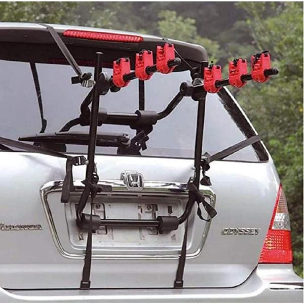 サイクルキャリア 自転車 リアキャリア ロードバイク 最大3台積み可 コンパクト 固定リアマウント 折りたたみ式ぐらつきのないバックルとストラップ付きの傾斜可