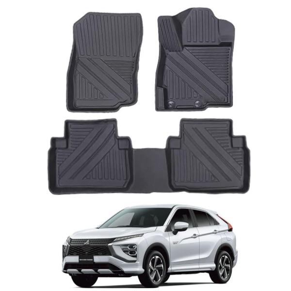 三菱 エクリプスクロス フロアマット TPE素材 純正交換 3Dカーマット Mitsubishi Eclipse Cross GK1W 2018 2019 2020 2021 車種専用設計 防水 耐摩擦 耐汚れ ラ