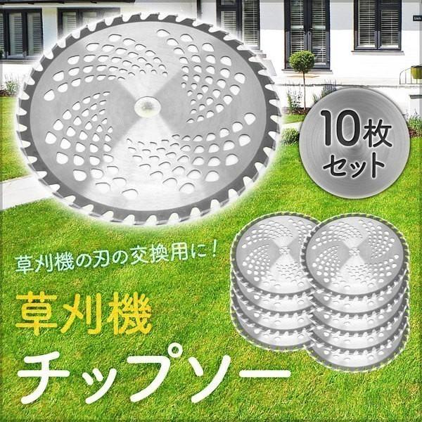 草刈り機用替刃チップソー10枚セットチップソー草刈機用替刃255mm 10枚セット園芸ガーデニング工具庭手入れ草芝生草刈り替え刃交換用 代購幫