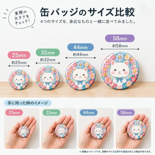 �ʃo�b�W �f�� 58mm 100�Z�b�g �ʃo�b�` �ʃo�b�W�p�[�c �ʃo�b�W���[�J�[�p �I���W�i���쐬 ���� ������ �O�b�Y���� ���i�摜4