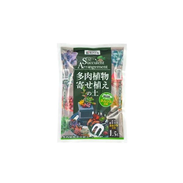 多肉植物寄せ植えの土 1.5L 花ごころ 園芸 暑さに強い ガーデニング 室内 おすすめ 寄せ植え 鉢植え ネルソル