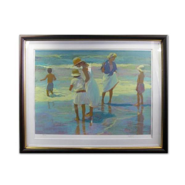 【真作保証】ドン・ハットフィールド 風の中で シルクスクリーン EC587 真作保証】ドン・ハットフィールド 風の中で シルクスクリーン EC587