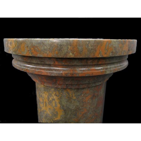 天然石 ポール 台座 花台 フラワースタンド 飾り台 高さ約80cm 直径約50cm 丸形 ベース コラム 0202