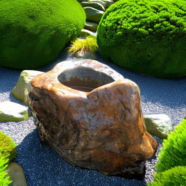 珪花石(化石木の自然石 )大きめ つくばい 手水鉢 水鉢 大きい 木化石 珪化木 巨大 特大 大型 豪華 庭石