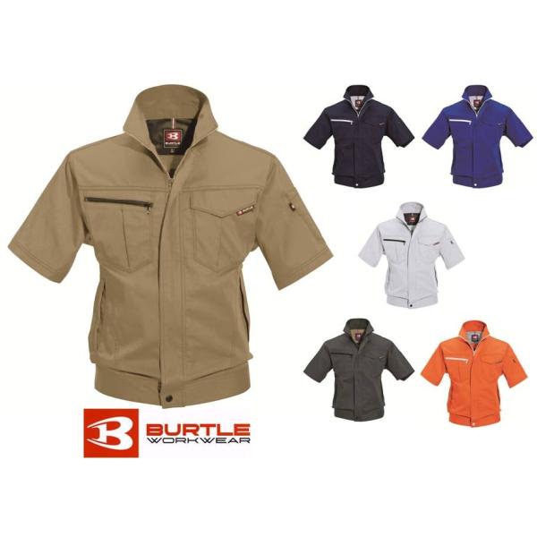 BURTLE バートル 6082 SS〜5L 半袖ジャケット 春夏 ブルゾン かんたん刺繍申込み 作業服 作業着
