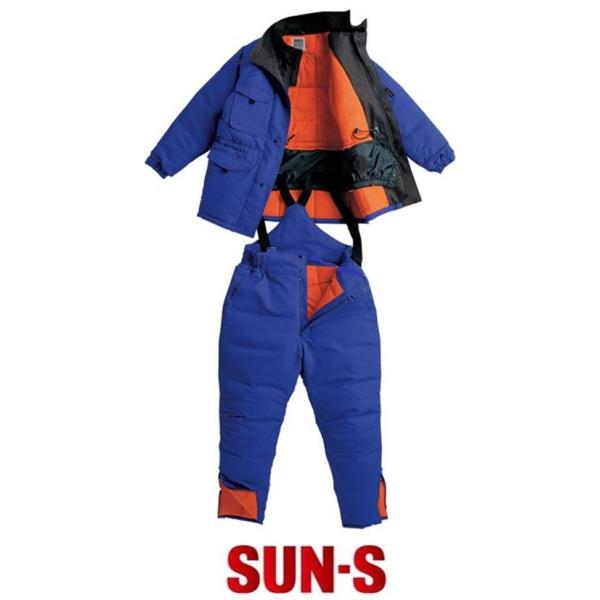 SUN-S BO8000+BO8005 冷凍倉庫用防寒上下セット M〜4L ‐60℃対応