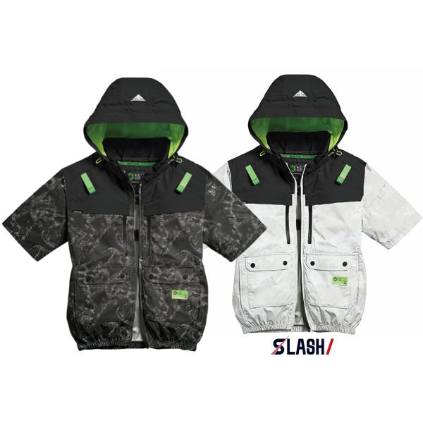 【当日出荷】SLASH 2026年新作 ハイバック 限定カラー 服のみ 空調 作業服 半袖ジャケット シンメン 05661