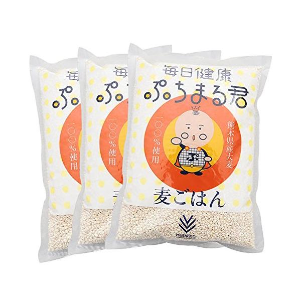 【３袋セット】西田精麦 毎日健康 ぷちまる君 ( 1kg )×3袋 熊本県産 大麦100%使用