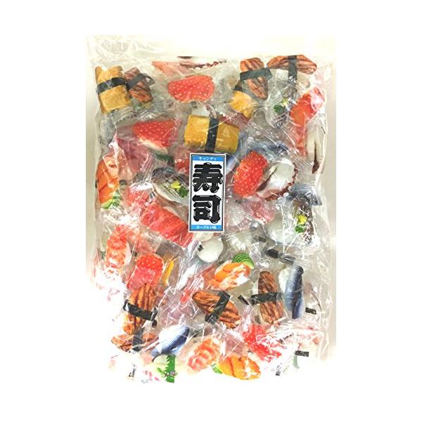 「商品情報」かわいいお寿司の写真が印刷された小袋にヨーグルト味の飴がはいってます♪　とってもリアルで思わず笑っちゃうかも・・☆　ウケねらいで会社の同僚やお友達に配ってみてはいかがですか（＾＾）P　【内容量】500g　【袋サイズ】19cm×1...