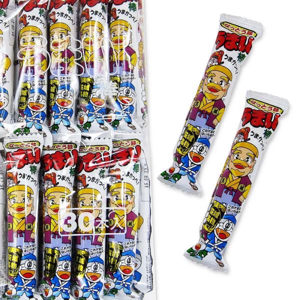 「商品情報」商品紹介駄菓子の定番人気シリーズ。棒形タイプのサクサクスナックです。納豆パウダーを使用し、本格的な味に仕上げました。うまい棒は、やおきんが販売する日本を代表する駄菓子です。うまい棒は1979年7月に発売が開始され、以来今日まで多...