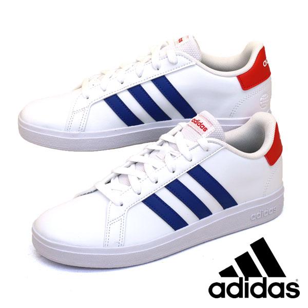 アディダス adidas GRAND COURT 2.0 K GW6504 グランドコート 白青 クラシック コートシューズ レースアップ ジュニア/レディース :adgw6504:クリックマーケットMASUYA 通販 アディダス ADIDAS アディダス 白色 ホワイト