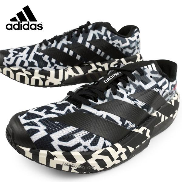 アディダス adidas Adizero Dropset Pro Training KJ2927 アディゼロ ドロップセット プロ トレーニング タイポグラフィ風 黒白 トレーニング ランニング メンズ