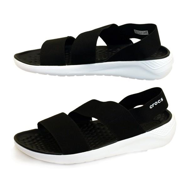 crocs literide black and red