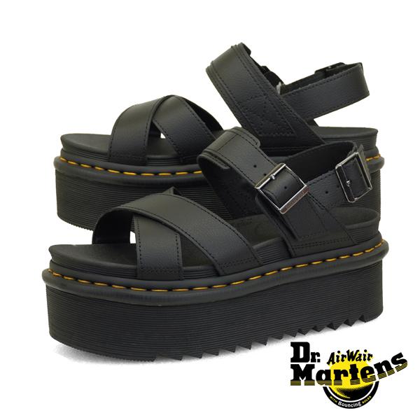 ドクターマーチン Dr.Martens VOSS II QUAD 30717001 黒 厚底 クアッド プラットフォームソール サンダル  レディース【日本正規品】