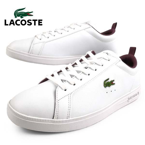 ラコステ LACOSTE COURT BASE 226 1 SMA 52SMA0142-2G1 白/バーガンディ クラシック コート スニーカー カジュアル シンプル クラシカル テニス メンズ 送料無料