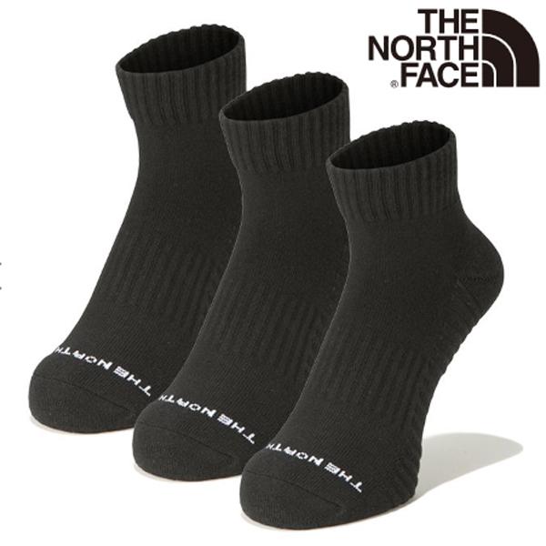 ノースフェイス 3P ソックス RUNNING 3P ANKLE NN82009 K 3足組 靴下 ： ブラック THE NORTH FACE