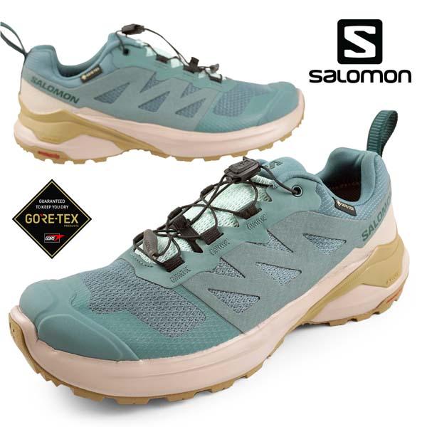 サロモン SALOMON X-ADVENTURE GTX W 476924 North Atlantic ゴアテックス 防水 透湿 ハイキング 登山靴 トレイルランニング ウォーキング シンプル レディース