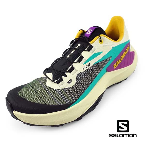 サロモン SALOMON GENESIS 478623 黄黒緑 トレイルランニング トレラン ハイキング 登山靴 軽量 トレッキング アウトドア カジュアル シンプル メンズ 送料無料