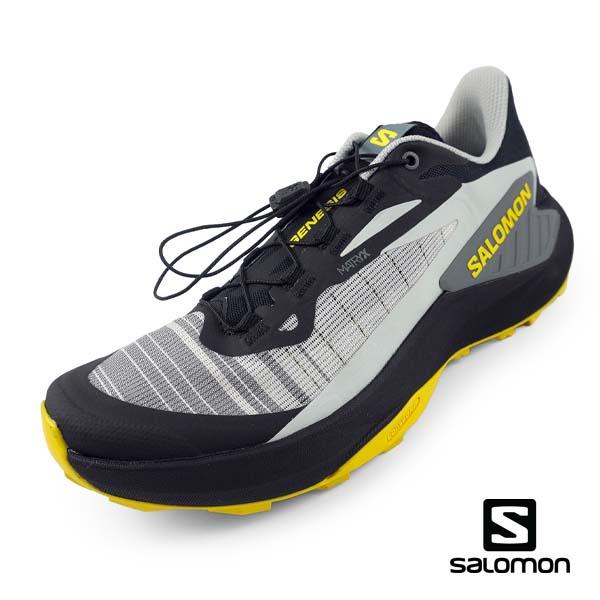 サロモン SALOMON GENESIS 479781 黒灰黄 トレイルランニング トレラン ハイキング 登山靴 軽量 トレッキング アウトドア カジュアル シンプル メンズ 送料無料