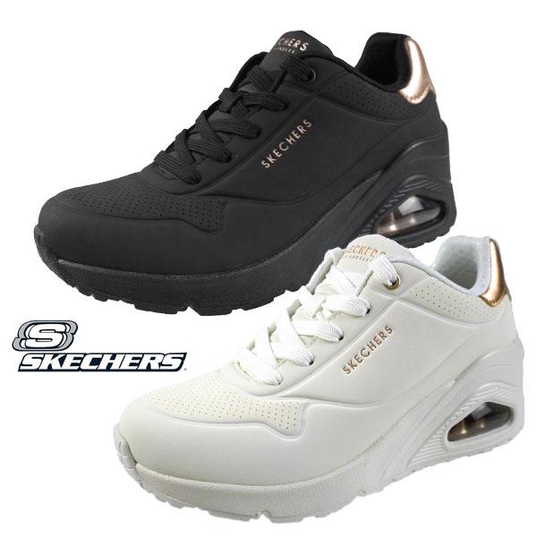 SKECHERS スケッチャーズ UNO WEDGE - HI STEPS 177520 BBK WHT SKECHERS スケッチャーズ UNO WEDGE - HI STEPS 177520 BBK WHT