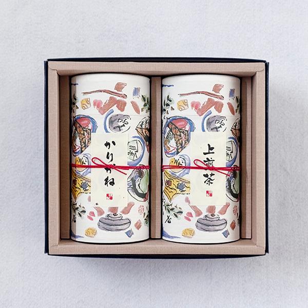 上煎茶200g缶入・かりがね180g缶入 A-30　お中元 お茶 緑茶 日本茶 プレゼント 贈り物 ギフト お取り寄せ お土産 帰省土産 クリスマス