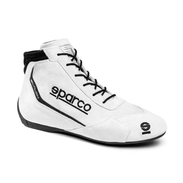 SPARCO（スパルコ） レーシングシューズ 「SLALOM」★商品詳細★・FIA承認のミッドトップデザインのレーシングシューズ・スエード製でスパルコのエンブレムとストライプの刺しゅうが特長的・ソールはスリムデザインで滑り止め、静電気の防止...