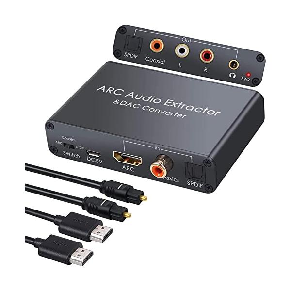 CAMWAY デジタル-アナログオーディオコンバーター HDMI ARCオーディオエクストラクター HDMIオーディオリターンチャンネル デジタ  :MAcd51e2de9d:マチルダ商事 通販 