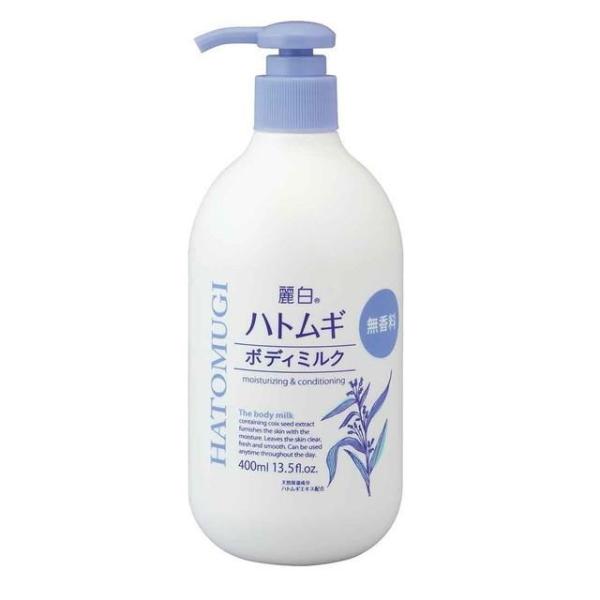 麗白 ハトムギ ボディミルク 無香料（400mL）/ 熊野油脂
