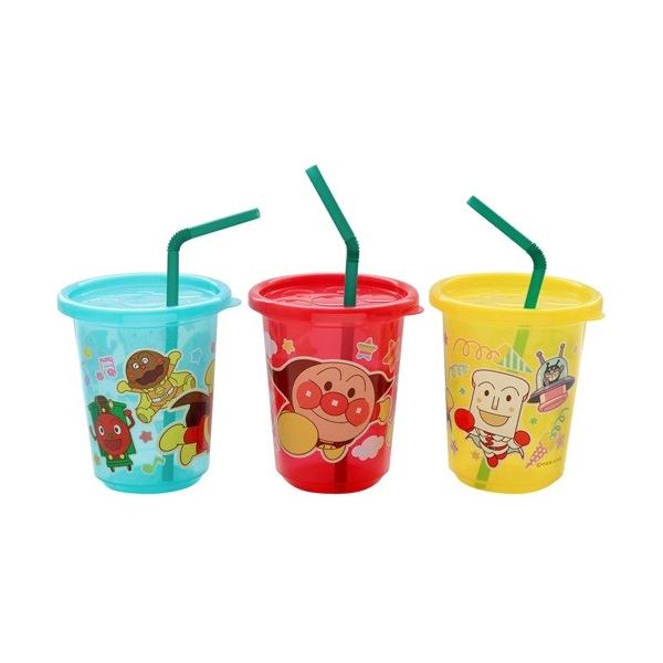 他サイト： アンパンマン ストローカップ 3色別柄 KK-192（3個入）/ レックの商品画像