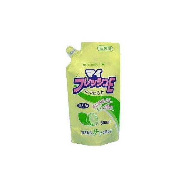 ロケット石鹸 マイフレッシュ 詰替用 500ml 食器用洗剤 すがすがしいライムの香り でお得! ×20個