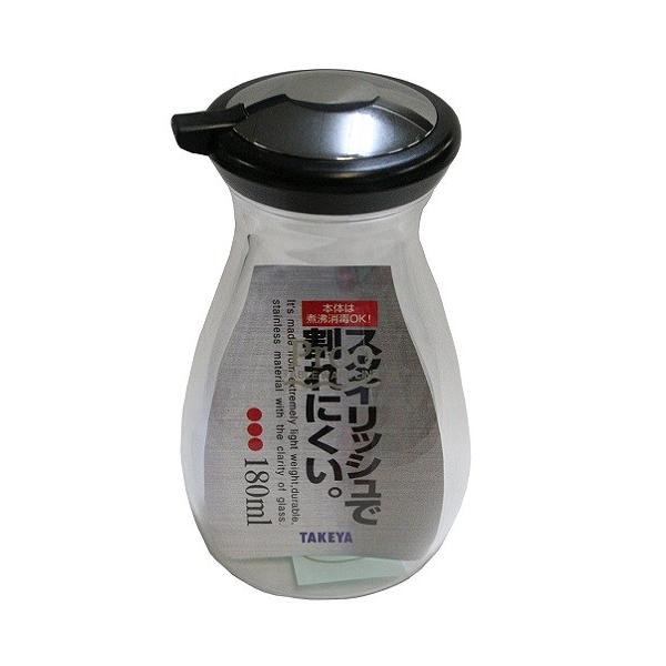タケヤ 醤油差し 日本製 プルー ビストロしょう油差し 180ｍL（ブラック）/ タケヤ化学